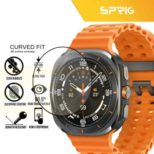 محافظ صفحه نمایش اسپریگ مدل Pmma-SPG مناسب برای ساعت هوشمند سامسونگ Galaxy Watch 7 Ultra 47mm بسته سه عددی