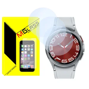 محافظ صفحه نمایش شیشه‌ای ام‌گلس مدل SH-MG مناسب برای ساعت هوشمند سامسونگ Galaxy watch 6 Classic 47mm بسته سه عددی