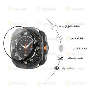 محافظ صفحه نمایش آلتیمیت شیلد مدل Pmma-UL مناسب برای ساعت هوشمند سامسونگ Galaxy Watch 7 Ultra 47mm بسته سه عددی