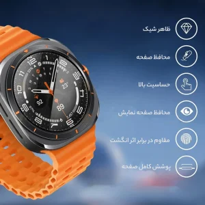 محافظ صفحه نمایش آلتیمیت شیلد مدل Pmma-UL مناسب برای ساعت هوشمند سامسونگ Galaxy Watch 7 Ultra 47mm بسته سه عددی