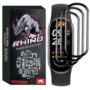 محافظ صفحه نمایش راینو مدل PMMA مناسب برای ساعت هوشمند شیائومی Mi Band 8 بسته 3 عددی