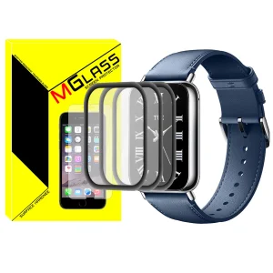 محافظ صفحه نمایش نانو ام‌گلس مدل GLS-Pmma مناسب برای ساعت هوشمند شیائومی Mi Band 8 Pro 46mm بسته سه عددی