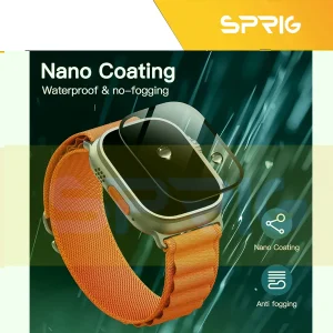 محافظ صفحه نمایش شیشه‌ای اسپریگ مدل SH-FULL مناسب برای ساعت هوشمند ویرفیت BML Ultra max بسته دو عددی