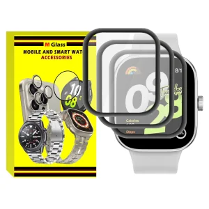 محافظ صفحه نمایش ام‌گلس مدل Pmma-MG مناسب برای ساعت هوشمند شیائومی Redmi Watch 4 بسته سه عددی