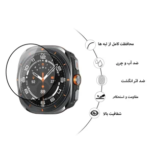 محافظ صفحه نمایش ام‌گلس مدل Pmma-MG مناسب برای ساعت هوشمند سامسونگ Galaxy Watch 7 Ultra 47mm بسته دو عددی