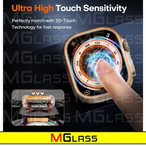 محافظ صفحه نمایش شیشه‌ای ام‌گلس مدل Glass-MG مناسب برای ساعت هوشمند ویرفیت S8 Ultra max بسته دو عددی