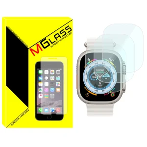 محافظ صفحه نمایش شیشه‌ای ام‌گلس مدل Glass-MG مناسب برای ساعت هوشمند ویرفیت BW8 Ultra بسته سه عددی