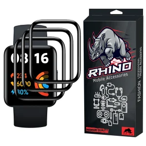 محافظ صفحه نمایش راینو مدل PMA مناسب برای ساعت هوشمند شیائومی Mi Watch 2 Lite بسته 3 عددی