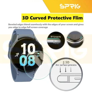 محافظ صفحه نمایش شیشه ای اسپریگ مدل SPG مناسب برای ساعت هوشمند سامسونگ Galaxy watch 4 44mm مجموعه 2 عددی