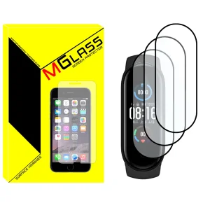 محافظ صفحه نمایش نانو ام‌گلس مدل GLS_Pmma مناسب برای ساعت هوشمند شیائومی Mi Band 9 12mm بسته سه عددی