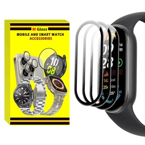 محافظ صفحه نمایش نانو ام‌گلس مدل Pmma-MG مناسب برای ساعت هوشمند شیائومی Mi band 9 بسته سه عددی
