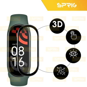 محافظ صفحه نمایش اسپریگ مدل Pmma-SPG مناسب برای ساعت هوشمند شیائومی Mi band 9 بسته سه عددی