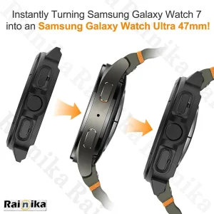 مبدل و محافظ کیس رینیکا مدل SHINE 7Ultra مناسب برای ساعت هوشمند سامسونگ Galaxy Watch 7 44mm