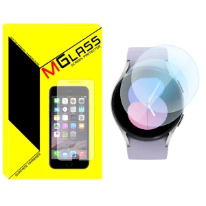 محافظ صفحه نمایش شیشه‌ای ام گلس مدل SH-MG مناسب برای ساعت هوشمند سامسونگ Galaxy Watch 5 40mm بسته دو عددی