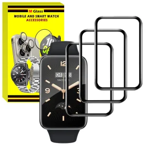 محافظ صفحه نمایش نانو ام‌گلس مدل GLS-Pmma مناسب برای ساعت هوشمند شیائومی Mi Band 7 Pro 44mm بسته سه عددی