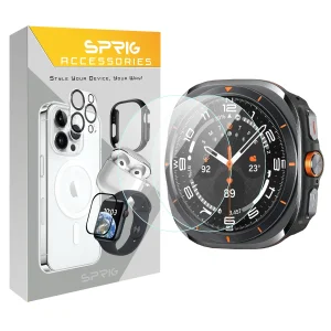 محافظ صفحه نمایش شیشه ای اسپریگ مدل SPG مناسب برای ساعت هوشمند سامسونگ Galaxy watch 7 Ultra بسته دو عددی