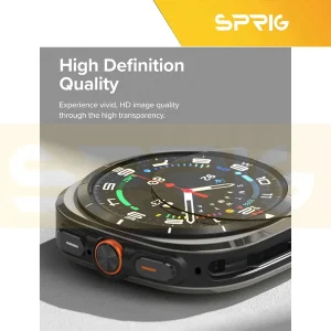 محافظ صفحه نمایش شیشه ای اسپریگ مدل SPG مناسب برای ساعت هوشمند سامسونگ Galaxy watch 7 Ultra بسته دو عددی
