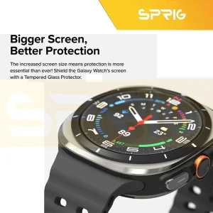 محافظ صفحه نمایش شیشه ای اسپریگ مدل SPG مناسب برای ساعت هوشمند سامسونگ Galaxy watch 7 Ultra بسته دو عددی