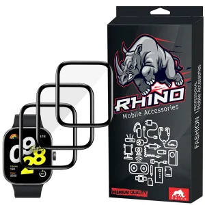محافظ صفحه نمایش راینو مدل PMMA مناسب برای ساعت هوشمند شیائومی Redmi Watch 4 بسته 3 عددی