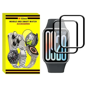 محافظ صفحه نمایش نانو ام‌گلس مدل GLS_Pmma مناسب برای ساعت هوشمند شیائومی Smart Band 9 Pro 43mm بسته دو عددی