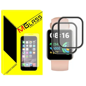 محافظ صفحه نمایش نانو ام‌گلس مدل Pmma-MG مناسب برای ساعت هوشمند شیائومی Redmi Watch 2 بسته دو عددی