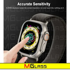 محافظ صفحه نمایش شیشه‌ای ام‌گلس مدل Glass-MG مناسب برای ساعت هوشمند ویرفیت X8 Ultra بسته دو عددی