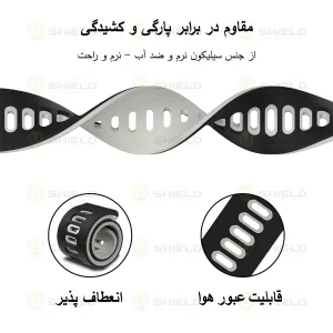 بند آلتیمیت شیلد مدل Hike AP BK مناسب برای اپل واچ 38 میلی متری سری 1/2/3