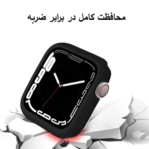 کاور ام‌گلس مدل Jelly Shield MG مناسب برای اپل واچ سری 7/8/9 سایز 45 میلی متری به همراه محافظ صفحه نمایش