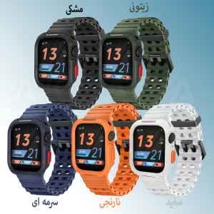 بند آکوآرا مدل Ocean BBuckle Rugged مناسب برای اپل واچ 44/45 میلی متری سری 4/5/6/7/SE/SE2/SE3 به همراه کاور