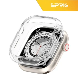 کاور اسپریگ مدل Clear مناسب برای اپل واچ Ultra 49 میلیمتری به همراه محافظ صفحه نمایش