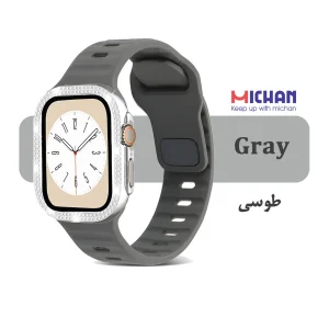 بند میچان مدل Silicone Sport مناسب برای اپل واچ 49 میلی متری سری ULTRA1/ULTRA2/ULTRA3 به همراه کاور