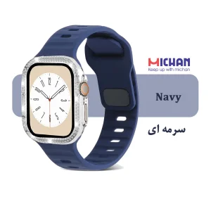 بند میچان مدل Silicone Sport مناسب برای اپل واچ 49 میلی متری سری ULTRA1/ULTRA2/ULTRA3 به همراه کاور