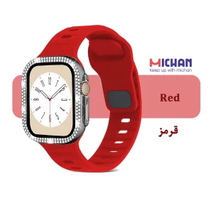 بند میچان مدل Silicone Sport مناسب برای اپل واچ 49 میلی متری سری ULTRA1/ULTRA2/ULTRA3 به همراه کاور