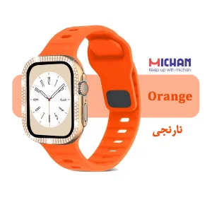 بند میچان مدل Silicone Sport مناسب برای اپل واچ 49 میلی متری سری ULTRA1/ULTRA2/ULTRA3 به همراه کاور