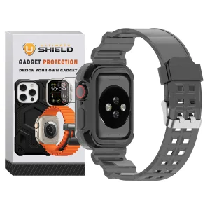 بند آلتیمیت شیلد مدل Transparent Shock مناسب برای اپل واچ 41 mm سری 8 به همراه کاور