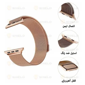 بند آلتیمیت شیلد مدل MilanStrap مناسب برای اپل واچ Series 7 41mm