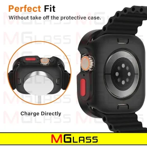 کاور ام‌گلس مدل SIC Armor MG مناسب برای اپل واچ Series SE 2022 Aluminum Case 44mm / SE 2021 Aluminum Case 44mm / Series 5 44mm / Series 6 44mm / SE 44mm به همراه محافظ صفحه نمایش