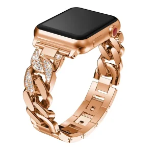 بند گودزیلا مدل Luxury Diamond Stainless مناسب برای اپل واچ 42/44/45 mm
