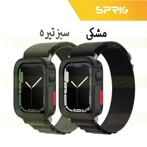 بند اسپریگ مدل Alpine Amizze مناسب برای اپل واچ Series SE 2022 44mm / SE 2021 44mm / Series 5 44mm / Series 6 44mm / SE 44mm به همراه کاور