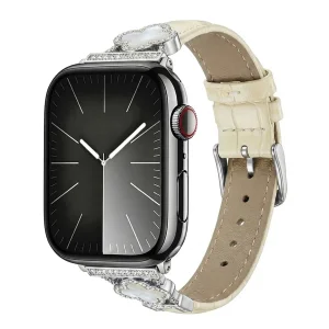 بند آکوآرا مدل Van Cleef Leather SL مناسب برای اپل واچ 44/45/46/49 میلیمتری سری SE1/SE2/SE3/4/5/6/7/8/9/10/11/Ultra/Ultra2/Ultra3
