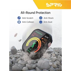 بند اسپریگ مدل Sic مناسب برای اپل واچ Series 8 Aluminum 45mm / Series 7 Aluminum 45mm میلی متر به همراه کاور
