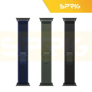 بند اسپریگ مدل Rugged Trail مناسب برای اپل واچ سری Se/1/2/3/4/5/6/7/8/9 سایز 42/44/45 میلی متری به همراه کاور