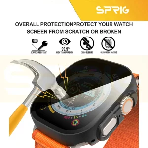 کاور اسپریگ مدل DG Privacy مناسب برای اپل واچ Ultra 49mm / Ultra 2 49mm به همراه محافظ صفحه نمایش