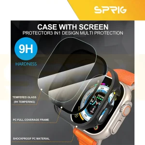 کاور اسپریگ مدل DG Privacy مناسب برای اپل واچ Ultra 49mm / Ultra 2 49mm به همراه محافظ صفحه نمایش