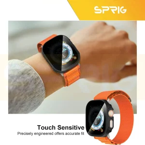 کاور اسپریگ مدل DG Privacy مناسب برای اپل واچ Ultra 49mm / Ultra 2 49mm به همراه محافظ صفحه نمایش