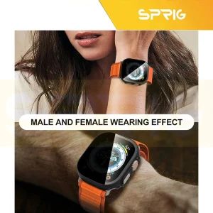 کاور اسپریگ مدل DG Privacy مناسب برای اپل واچ Ultra 49mm / Ultra 2 49mm به همراه محافظ صفحه نمایش