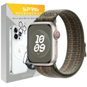 بند اسپریگ مدل NK Sporty Nylon مناسب برای اپل واچ Series 10 46mm