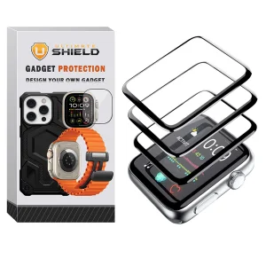 محافظ صفحه نمایش آلتیمیت شیلد مدل Film Protector UL مناسب برای اپل واچ سری 7 سایز 45 میلی متری بسته سه عددی