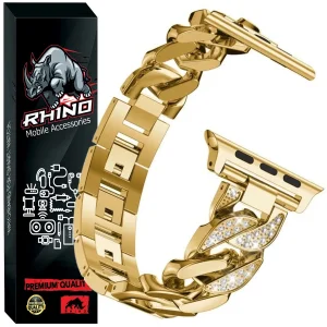 بند راینو مدل Diamond Cartir مناسب برای اپل واچ سری 1/2/3/4/5/6/7/8/9/10/SE/ULTRA سایز 44/45/46/49MM