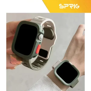 بند اسپریگ مدل Mix Spig Amizze مناسب برای اپل واچ Series 7 45mm / Series 8 45mm / Series 9 45mm به همراه کاور